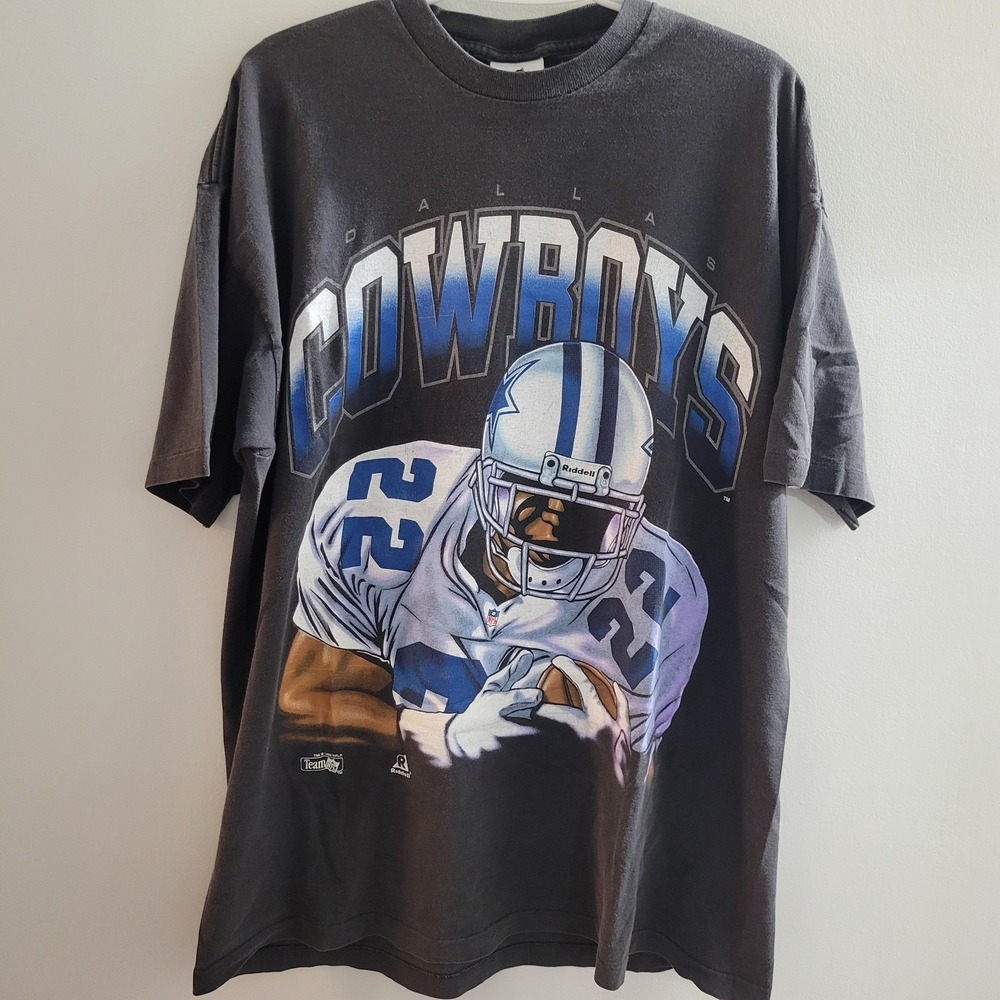 Vintage Dallas Cowboys Emmitt Smith T-Shirt Size XL 1994 Riddell Made In USA